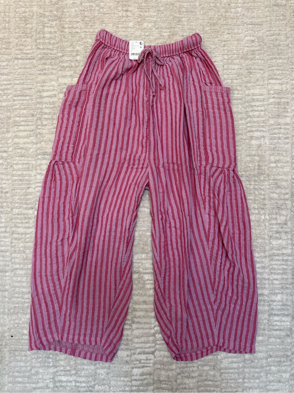 Free People Quinn Striped Wide-Leg Drawstring Pants